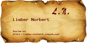 Lieber Norbert névjegykártya