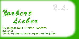 norbert lieber business card